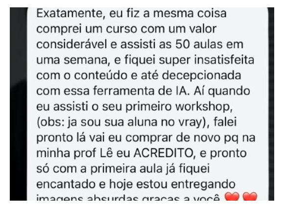 Depoimento aluna